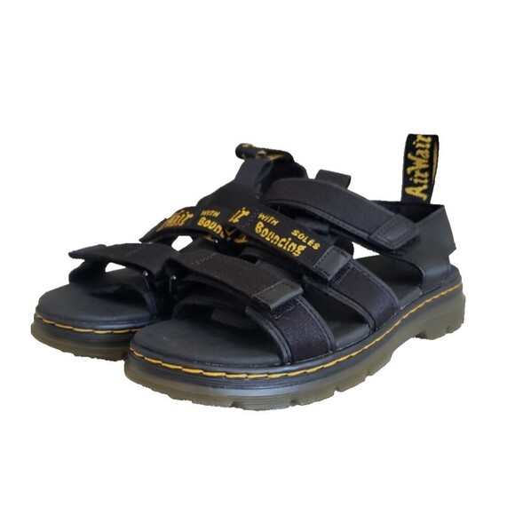 Dr Martens  Kids Callan J Black Leather Sandals Sizes 3 Kids NEW - Picture 1 of 11